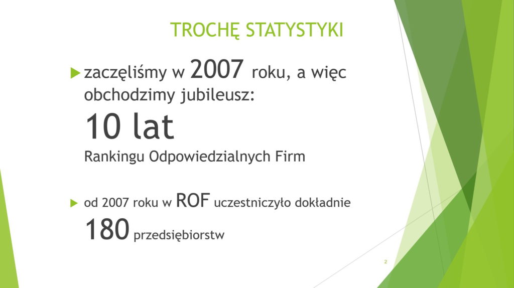 Ranking Odpowiedzialnych Firm 2016 – prezentacja